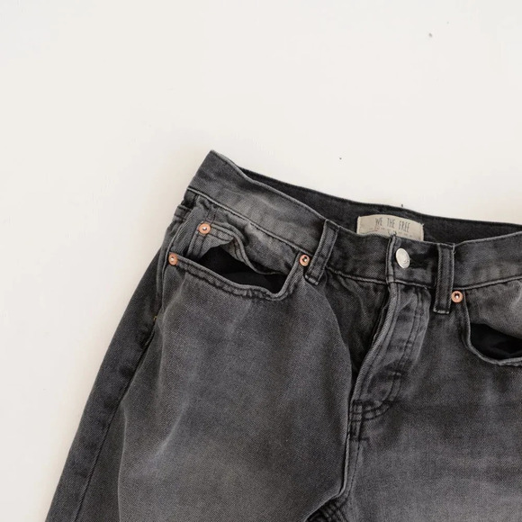 Free People We The Free Black Crop with Raw Hem Denim Jeans Size 25 - Picture 8 of 12